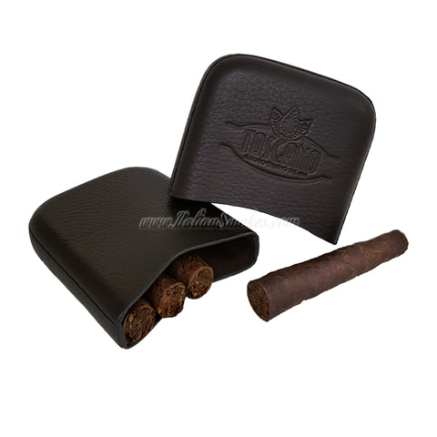 Toscano Small Cigar Holder | Leather Cigar Accessories