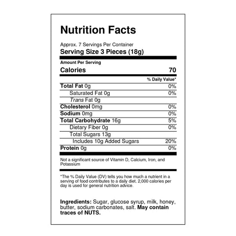 Ambrosoli LatteMiele Nutrition Facts | Italian Candy