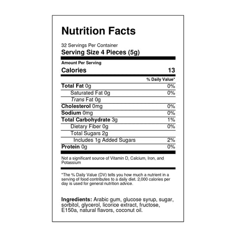 Golia Licorice Gummies Nutrition Facts