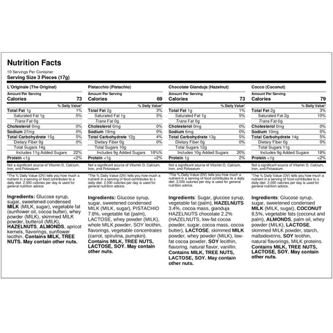 Rossana Gran Selezione Nutrition Facts | Italian Candy